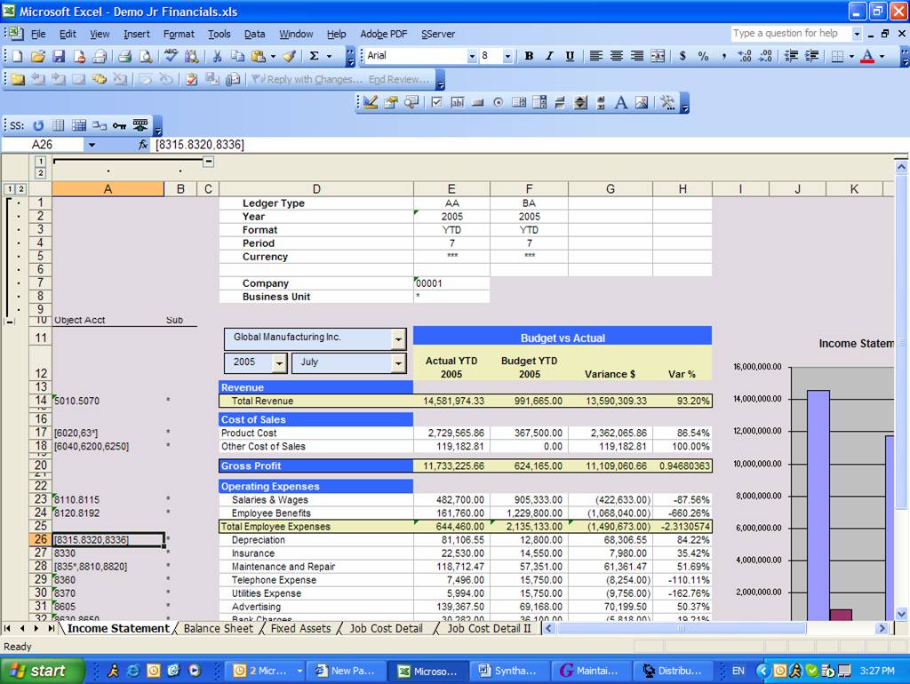 Excel Analytics For Lawson - Synthasys Management Consultants